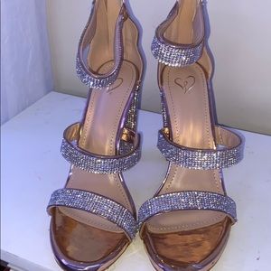 Glitz And Glam Rose Gold Heels